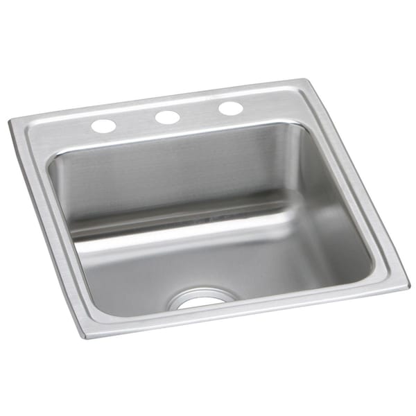 Lustertone Classic Stainless Steel 19-1/2" x 22" x 6-1/2" OS4-Hole Single Bowl Drop-in ADA Sink